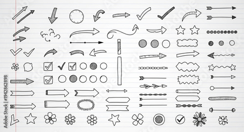 hand drawn doodle alphabet