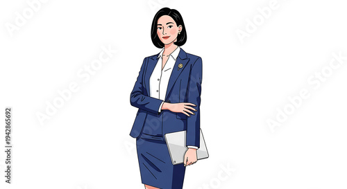 Businesswoman illustration on a white background