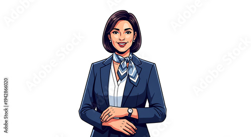 Businesswoman illustration on a white background