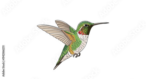 hummingbird and flower