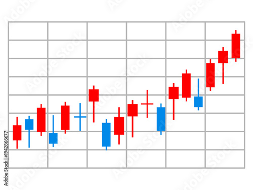 株価チャートのイラスト素材2