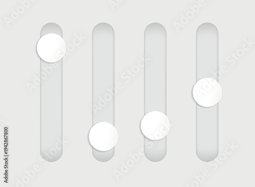 Scrollbar element button. Navigation element. Frontend control on white. Vector
