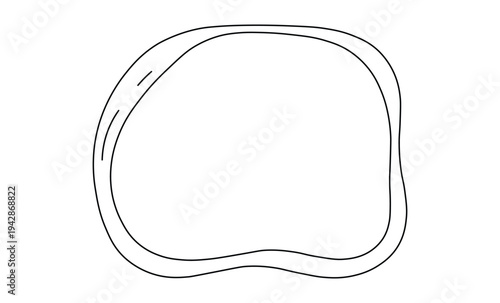 Simple outline drawing of a curved racetrack or oval shape with track markings indicating direction