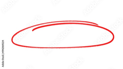 hand-drawn black and red circle marker stroke highlight for presentation, Hand Drawn Oval Highlight Effect, 4k circle animation with alpha channel