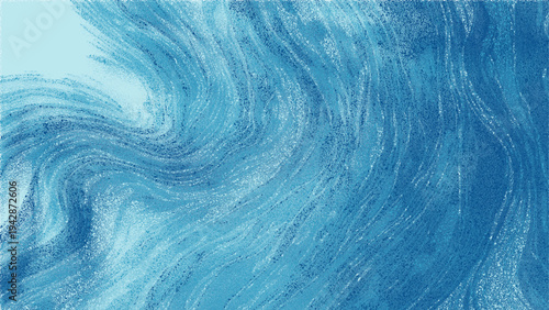 Vector An abstract evokes the movement and texture of water, rendered in shades of blue and white, creating a sense of serenity and dynamism.