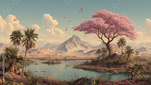  Surreal exotic natural landscape