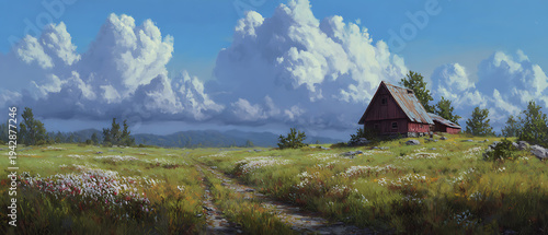 Rural nature landscape farm 