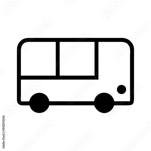 Vector bus icon, transportation symbol