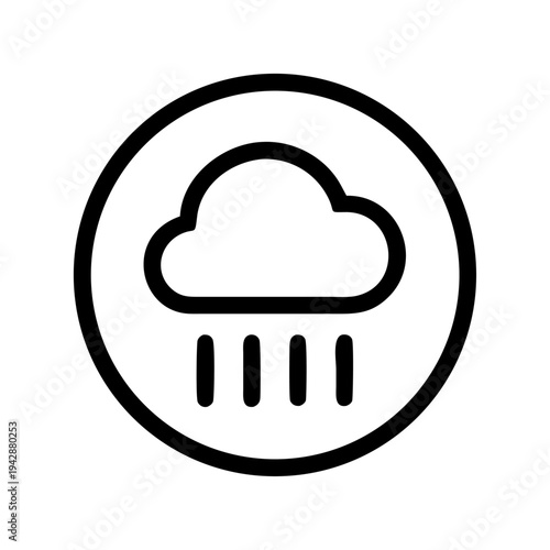 Rain cloud icon vector