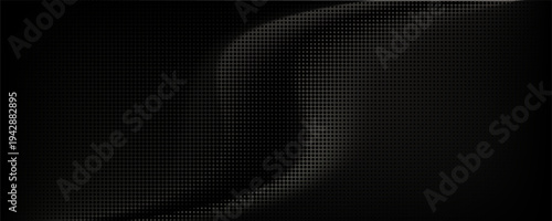 Abstract background with luxury black silk fabric with gold glitter. Texture of elegant dark cloth with gold shine, smooth satin drapery surface, vector realistic illustration