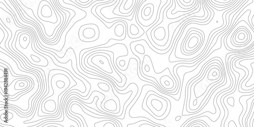 Abstract design with seamless pattern with lines topographic map. geographic mountain relief. the white on black contours topography stylized height of the lines. geographic contour map paper texture.