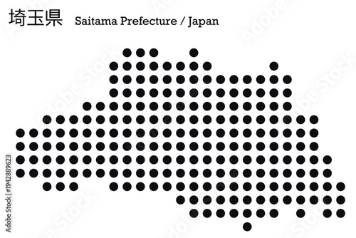 イラスト素材：日本地図　埼玉県ベクターイラストマップ