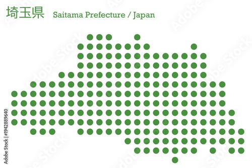イラスト素材：日本地図　埼玉県ベクターイラストマップ