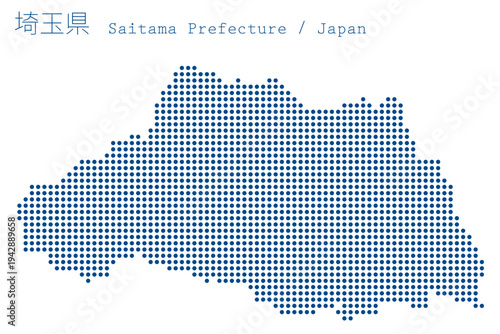 イラスト素材：日本地図　埼玉県ベクターイラストマップ
