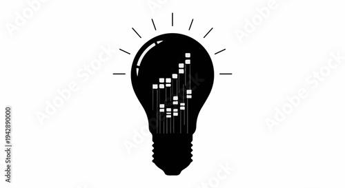 Illuminated light bulb symbolizing a brilliant new idea or innovation