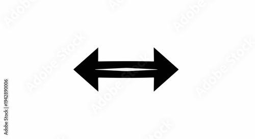 Two opposing black arrows pointing left and right on a white background, symbolizing choice or direction