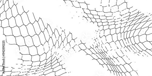 Mesh texture for fishing nets. Grunge pattern for sportswear or soccer goal,