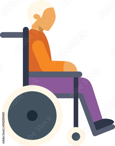 Senior person sitting in a wheelchair, representing mobility challenges and accessibility needs