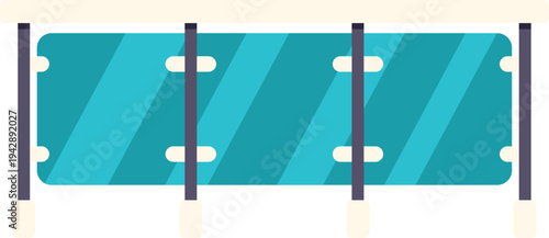 Balcony glass railing protecting outdoor area with transparent barrier