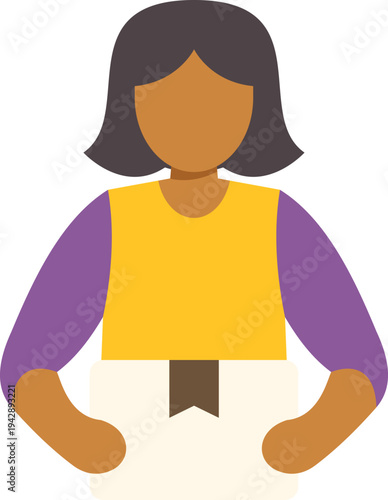 Woman holding a package for delivery or shipping concept