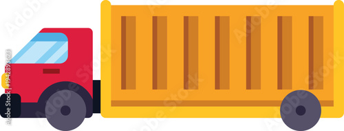 Truck transporting merchandise, representing logistics, freight, and distribution services