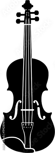 
Violin Silhouette Classical String Instrument Vector Icon