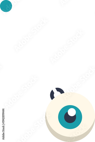 Evil eye charm representing protection and good luck against bad energy, isolated on white background