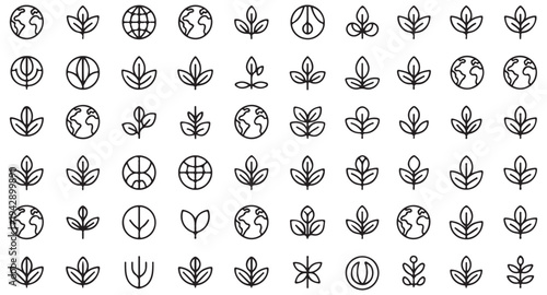 Human internal organ line icon set with brain lungs stomach intestines liver and pancreas anatomy art