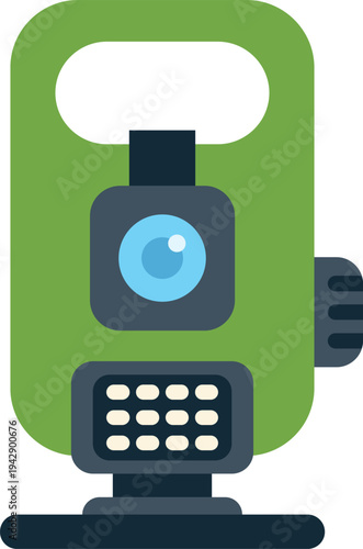 Surveying instrument measuring distance and angles for accurate land and construction projects