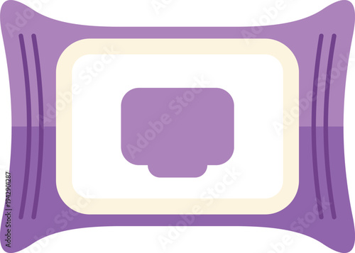 Purple wet wipes package representing sanitation and cleaning products