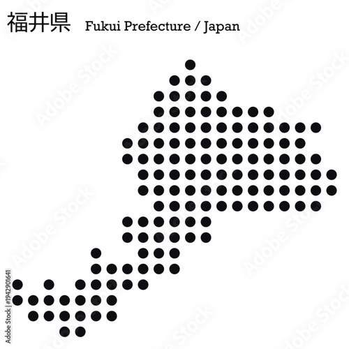 イラスト素材：日本地図　福井県ベクターイラストマップ