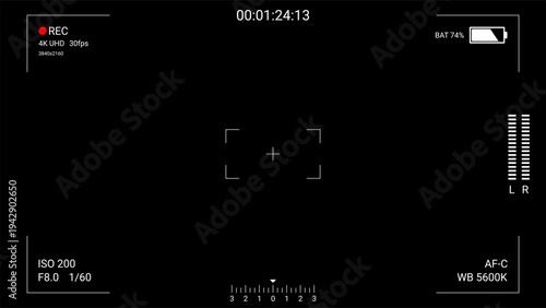Camera HUD interface design layout