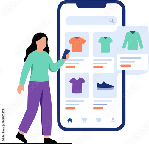illustration of a faceless person online shopee