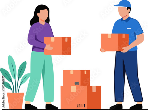 illustration of a faceless person online shopee