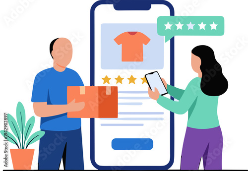 illustration of a faceless person online shopee