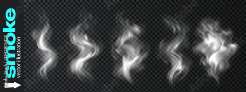 Food white png with effect steam smoke and coffee vector tea. Hot smoky smell with incense chimney fog and design cup wave. Steam overlay food with effect cigarette texture and dish grill vapor.