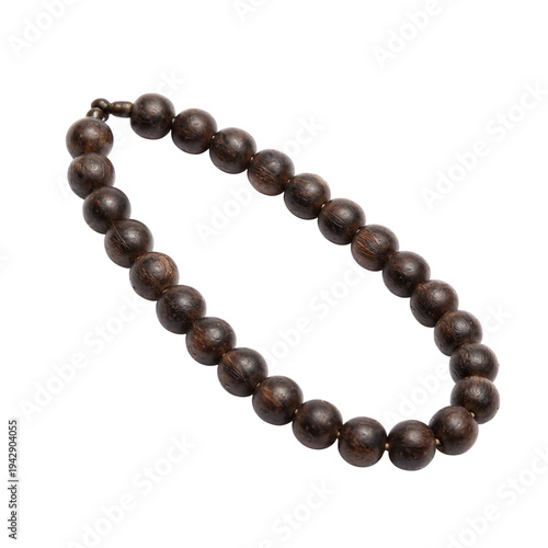 Wallpaper Mural Elegant Wooden Prayer Beads on White Background Clipart PNG Element Torontodigital.ca