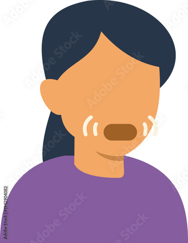 Woman coughing or sneezing, representing common cold and flu symptoms