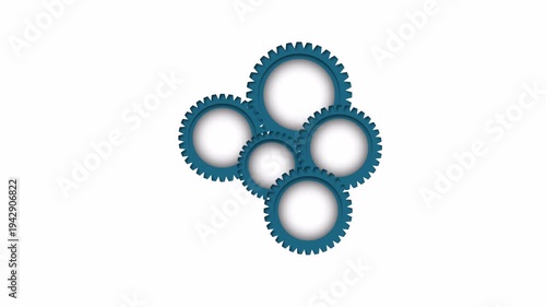 gears on white background