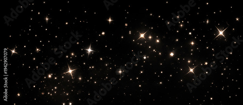 Photography Golden glitter sparkle star light particles festive effect png overlay element