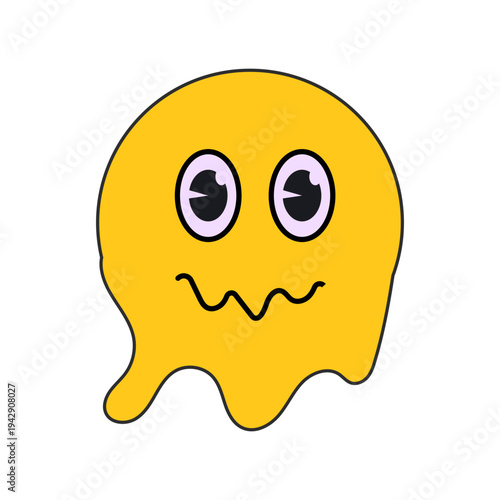 Melting Yellow Blob Character