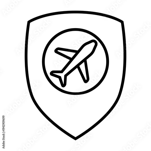 Aircraft icon vector. Plane train Illustration sign. Craft symbol. Airplane logo. 