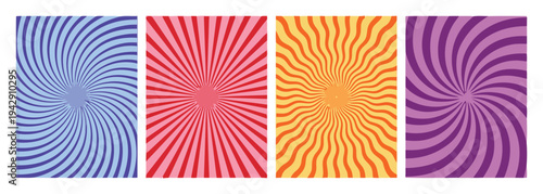 A vibrant and colorful abstract pattern with swirling shapes and gradients in various hues isolated on white background, Vector, illustration