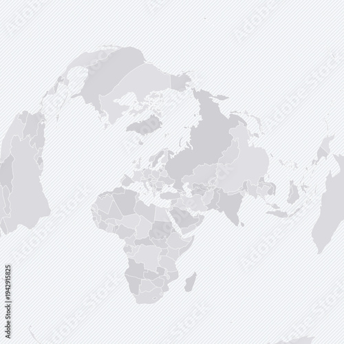 Customizable Wireframe World Map from Moscow - Azimuthal Equidistant