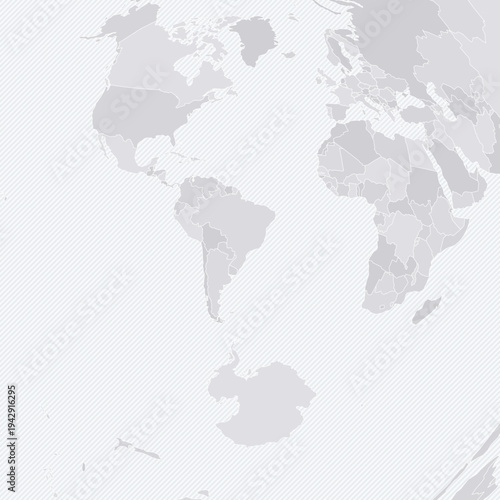 Customizable World Map from S?o Paulo - Azimuthal Equidistant