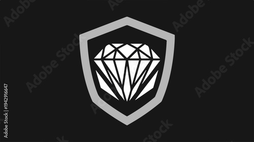 Diamond Shield Logo - A Symbol of Security and Protection.