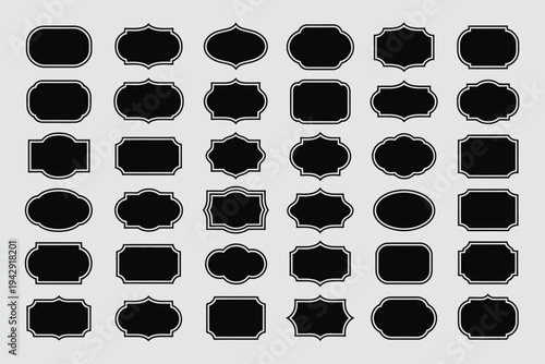 A collection of various types of hats and headwear displayed in a grid format. isolated on white background, Vector, illustration