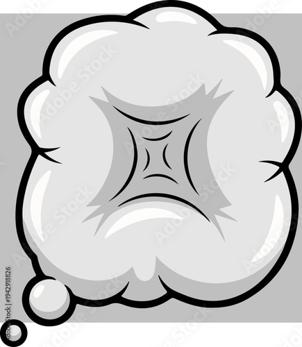 Thought bubble illustration representing focus and concentration on a specific idea.