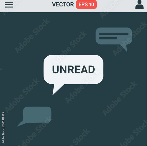 Unread message notification in a modern messaging application interface.
