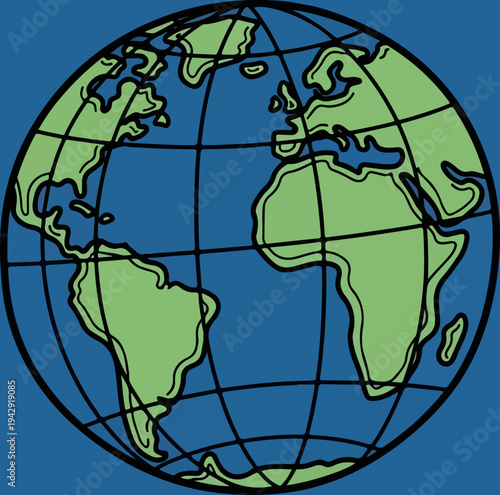 World Globe Depiction - A Visual Representation of Earths Geography.